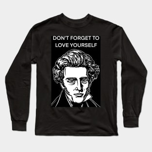 SOREN KIERKEGAARD quote .2 - ink portrait Long Sleeve T-Shirt